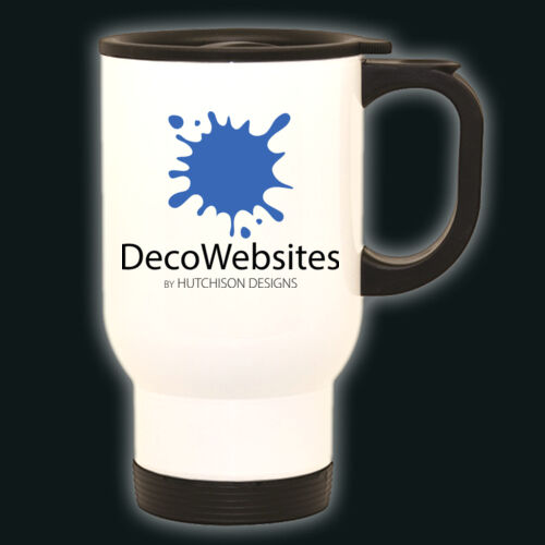 Deco 14oz. White S.S. Travel Mug Thumbnail