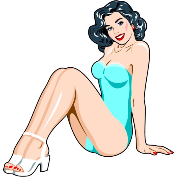 pinup girl, swim suit Thumbnail